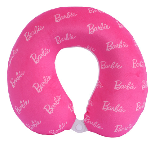 Miniso Almohada De Viaje Barbie Memory Foam Textil Rosa 30x2