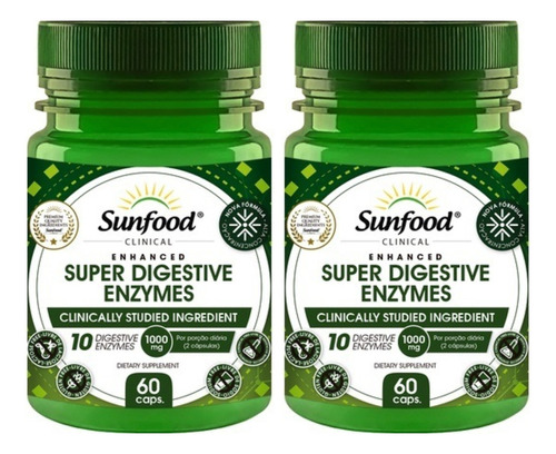 Kit 2 - Super Digestive Enzymes Sunfood Promoção