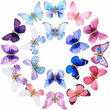 Pinzas - 18 Pieces Butterfly Hair Clips Glitter Barrettes Bu