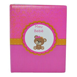 Álbum Urso Infantil Rosa De 500 Fotos 10x15 + Adesivo