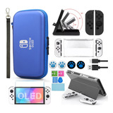 Kit De Accesorios Con Funda Para Nintendo Switch Oled Estuch