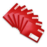 Cuadernos Cosidos Italiano Ferrini Libreta 100h Raya 6 Pack Color Rojo