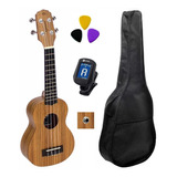 Ukulele Elétrico Giannini Guk-21 Zw C/capa,palhetas E Afinad