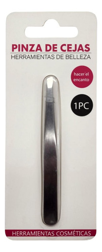 Pinza Depilación Cejas Facial Acero Inoxidable Punta Plana