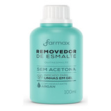 Removedor De Esmalte Farmax Sem Acetona Argan 100ml - Embala