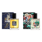 Kit 2 Perfumes: 1 Dia 1 Noite (coringas) - Go Man + Go Party