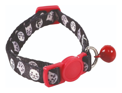 Collar Para Gatos M-pets - Zany Cat Eco Color Rojo Con Negro