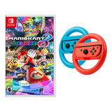 Kit Mario Kart 8 Deluxe + 2 Volantes Para Joycon Nintendo