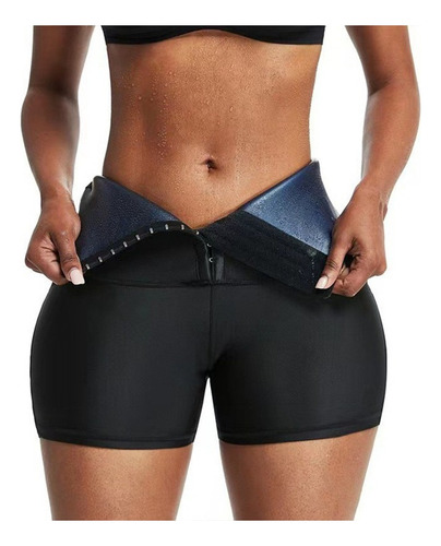 Bermudas Short Fitness Strap Effect Sauna Burns Fat .