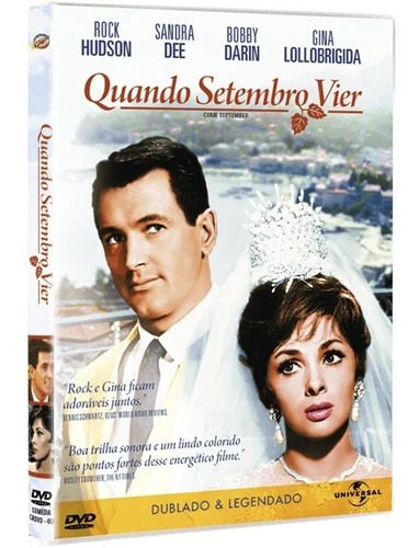 Quando Setembro Vier - Dvd - Rock Hudson - Gina Lollobrigida