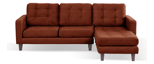 Sofa Chaiselong Derecho Napoles Tela Velvet - Latam Home