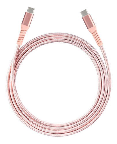 Cable Usb Tipo C Mow Carga Rápida 1,5m 100w Color Rosa Metalizado
