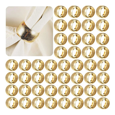 24 Anillos Dorados Bbb Para Servilletas De Tela
