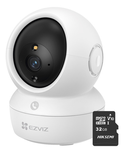 Ezviz Mini Cámara De Seguridad H6cpro-plus-32 Ip Pt 4 Mp Conexión Wi-fi + Seguimiento Inteligente Con Audio De Dos Vías Visión Panorámica Memoria Mircrods De 32gb Ideal Para Uso En Interior