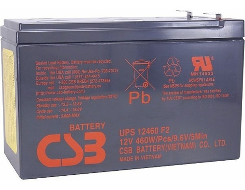 Bateria 12v 9ah Csb Ups Ref. 12460w