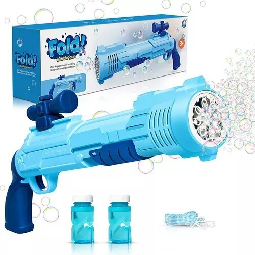 Máquina Sopro Automática Bolha De Sabão Pistola Metralhadora