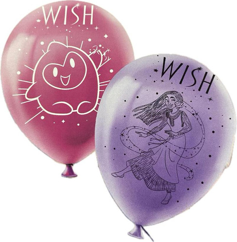 Globos 12 Pulgadas X 6u Impresos Personajes Disney Original