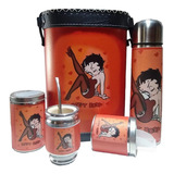 Set Matero Betty Boop Forrado Eco Cuero Mate A Elección