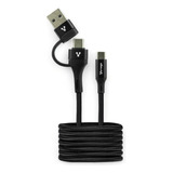 Cable Tipo C - C Y Adaptador A Usb Tipo A Vorago 1m 60w 