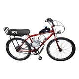 Bicicleta Motorizada Mtb Drx Bike 2t Motor 80cc 26 Vermelha