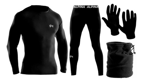 Kit Conjunto Termico Frio Extremo Deportivo + Cuello Guantes