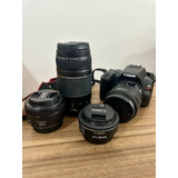  Canon Eos Rebel Sl3 Dslr Com Conjunto De Lentes