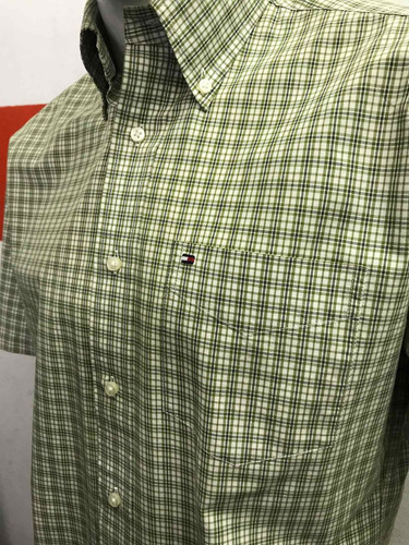 Camisa Tommy Hilfiger Cuadrille Manga Corta Made In Taiwan