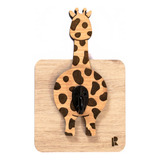 Perchero Infantil Madera Deco De Diseño Premium Animales