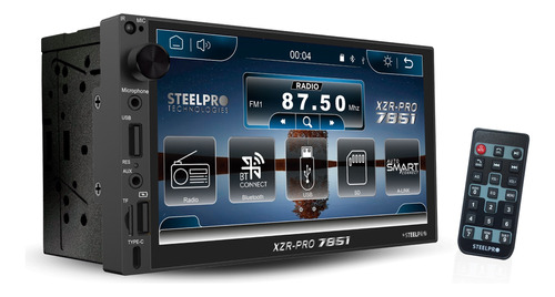 Autoestéreo Mirror Link Pantalla Táctil 7 Bluetooth Steelpro