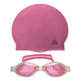 Kit Gorra Silicona Natación C100 + Antiparras Adulto