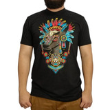 Playera Larva Xólotl Deidad Azteca Arte Mexicano