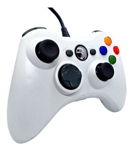 Joystick Xbox 360 Para Pc Con Cable Usb Seisa Njx-301 Blanco