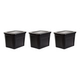 Kit 3 Caixas Organizadoras Eco Box 80l Plásticas Multiuso 