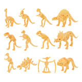 Platos De Plástico Modelo Dinosaurio, 12 Unidades