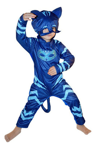 Cosplay Pj Masks Catboy Gekko Traje Halloween Disfraz Niños