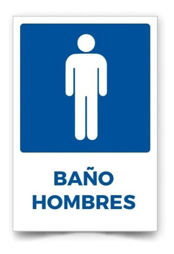 Señalética Baño Hombres 30x20cm 