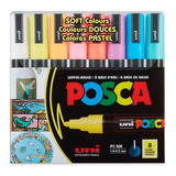 Set Marcador Acrilico Posca 5m 8 Colores Pastel Japones