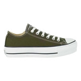 Zapatillas Converse All Star Plataforma Lona Verde Original