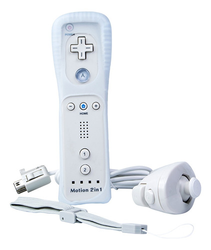 Wii Remote Motion Plus Interno + Nunchuck Blanco + Funda