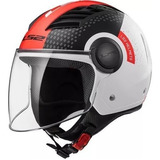 Casco Moto Abierto Ls2 562 Airflow Condor Blanco Negro Rojo Color Blanco/negro/rojo Tamaño Del Casco Xl