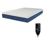 Colchão  King 1,93x2,03 Massageador - Basic Cor Azul