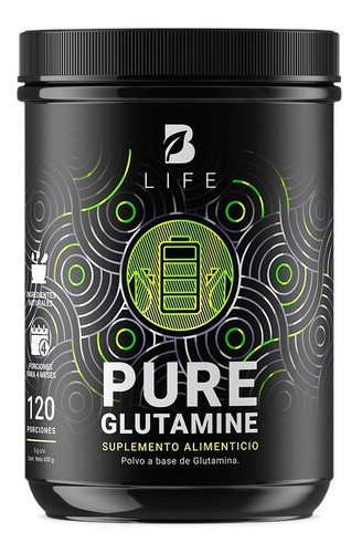 Glutamina Micronizada 120 Servicios. B Life Pure Glutamine. Sabor 600 Gr