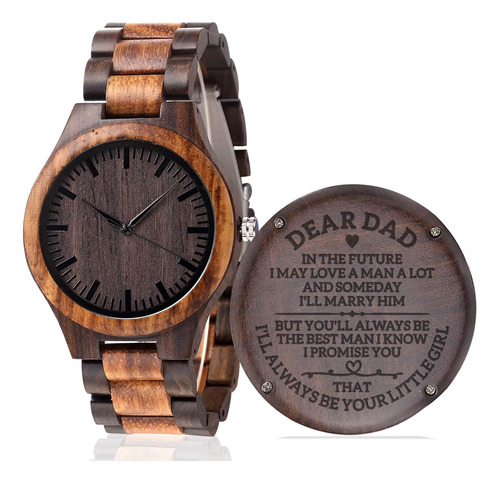 Reloj De Madera Con Grabado Personalizado Fodiyaer Regalos P