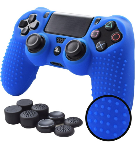 Funda Joystick Ps4 Grip Pandaren Azul