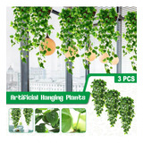 3 Plantas Colgantes Artificiales Para Pared Interior Y Exter