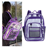 Mochila Escolar Transparente Impermeable Para Niñas