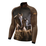 Camisa Camiseta Blusa Agro Cavalo Com Proteção Uv Haras Club