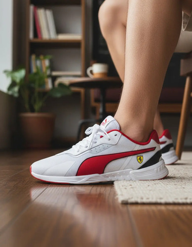 Tenis Puma Ferrari Tiburion Blanco Caballero 100% Original