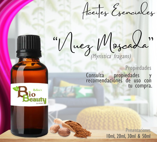 Aceite Esencial Nuez Moscada 10ml Aromaterapia