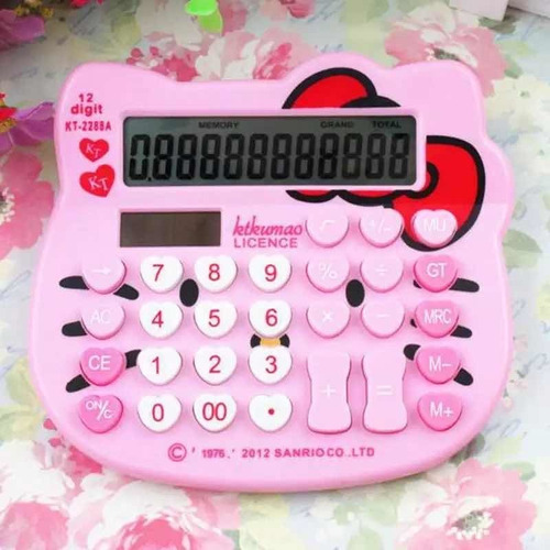 Calculadora Importada Hello Kitty Grande 12 Dígitos